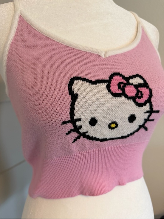 Hello Kitty Tops - Hello Kitty Knit Crop Tank